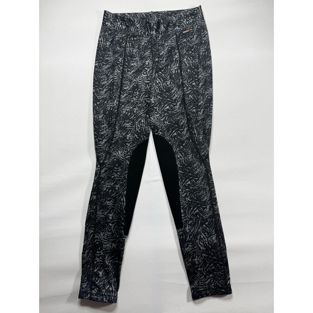 Kerrits Women's Black Pull On Stretch Equestrian Riding Leggings - L (27x28)